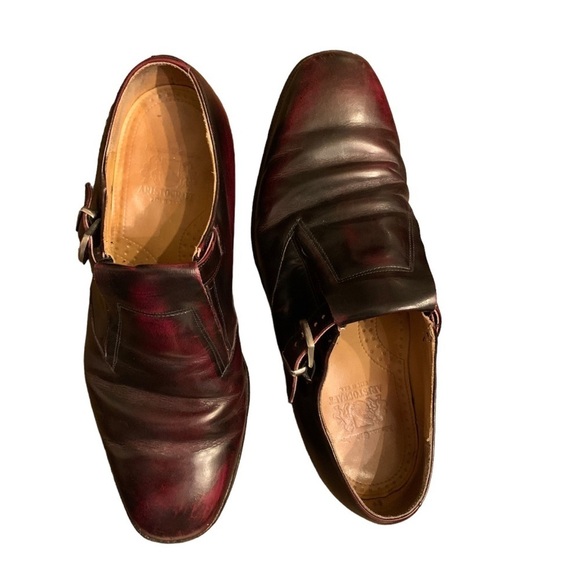 Johnston & Murphy Aristocrat Mens Burgundy Oxfords Size 9.5 with Side Buckle main image 12